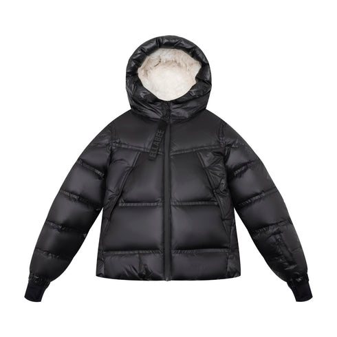 Ellabee Black Jacket with White Shearling